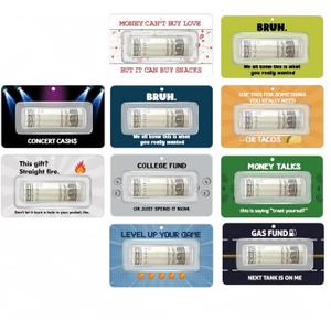 10 Pcs Christmas Money Holder Ornaments - Gift Card Ornament Holder with Hanging Holes - Festive Cash Gift Card Holder for Holidays, Birthdays, Weddings,Tree Decorations (A)