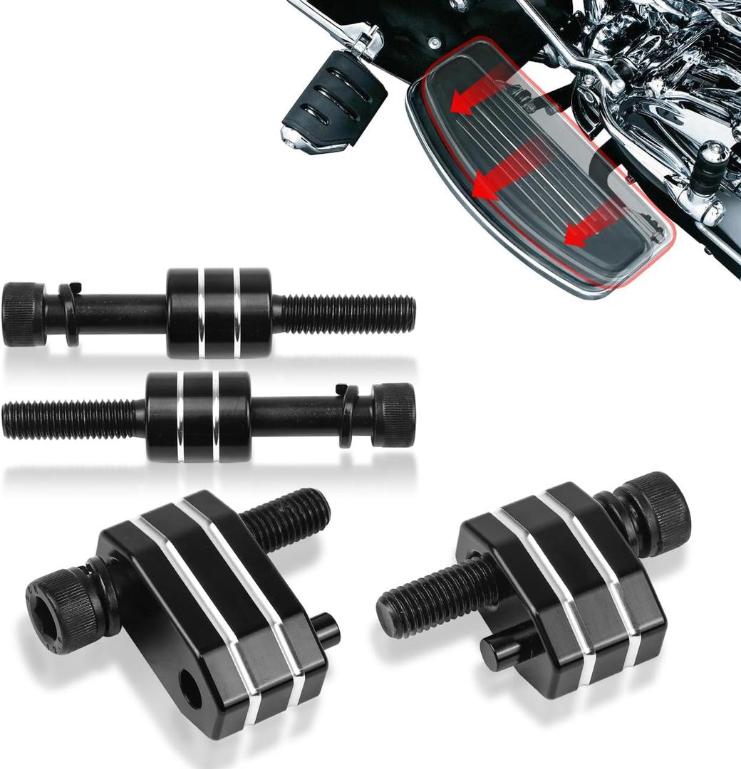 AUFER Driver Floorboard Outward Extension Driver Floorboard 1" Spacer Extenders Kit Compatible With For 2009-2024 Touring Electra Glides Road Glides Road Kings Street Glide 2009-2013 FL Trikes
