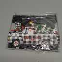 Capoda 6 Pcs Christmas Table Decorations Wooden Christmas Table Centerpieces Xmas Snowman Santa Claus Gnome Signs Merry Xmas Toppers for Holiday Party Supplies(White, Black)