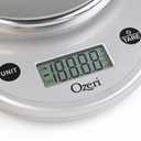 Ozeri Pronto Digital Multifunction Kitchen and Food Scale, All Silver, Compact
