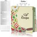 Recipe Binder 8.5x11, Recipe Book Binder with 50 Blank Recipe Cards & 12 Dividers & Plastic Sleeves & Labels & Stickers, Waterproof Recipe Binder, Recipe Book to Write in Your Own Recipes