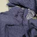 Genina Waterproof Seat Covers for Dining Room Chair Covers Waterproof Dining Chair Covers (4 PCS-Rear-Covered, Navy Blue)