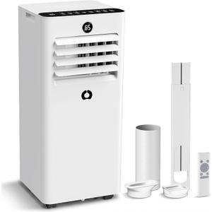 Portable Air Conditioners,10,000 BTU 3-in-1 Portable AC unit for Rooms up to 450 Sq. Ft, Featuring 24H Timer, Smart Sleep Mode, Window Kits Included, Perfect for Bedrooms, Kitchens, and Apartments