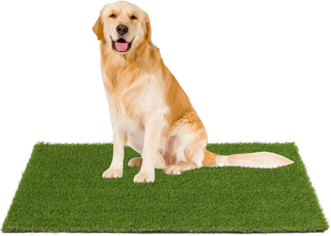 SHACOS Artificial Grass Pad for Dogs 20x40 inches Dog Pee Grass Potty Training Pads for Puppies Replacement Turf Reusable Dog Training Mat with Drainage Holes Outdoor Rug Patio Lawn Decoration (20x40")