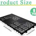 6 Pcs Plastic Pallets 23.6 x 11.8 x 1.18 Inch Lightweight Moisture-Proof Waterproof Floor Pallet with Breathable Grid Ventilation - Multi-Purpose Storage Pad for Garages, Kitchen, Basement, Attic