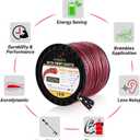 A ANLEOLIFE 3-Pound Heavy Duty Octa-Twist .155-Inch-by-379-ft Trimmer Line Spool,OTRIXT Co-Extruded Multi-Edge Spiral Weed Eater String, Red