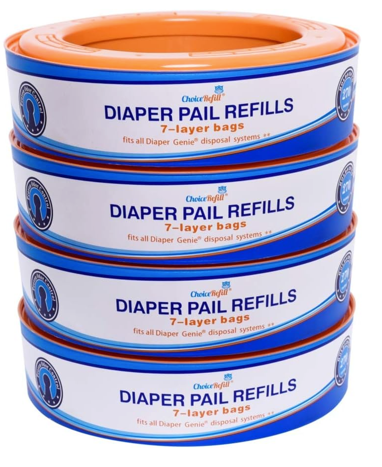 ChoiceRefill Compatible with Diaper Genie Pails, 8Pack, 2600 count