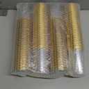 12oz Clear Plastic Cups with Gold Rimmed Sturdy & Food Safe Disposable Glasses Wedding Cups Party Cups Plastic Cocktail Glasses for, Juice, Cocktails and Cold Beverages [100 Pack]