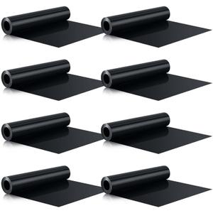 Pangda 8 Rolls 16 ft x 19.69 Inches Black Under Deck Drainage System Bulk HDPE Waterproofing Membrane Trough Black Rain Deck Drainage System Trough Unders Systems Outdoor for Underdeck Ceiling