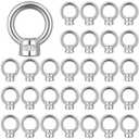 30 Pcs 1/4" UNC Marine Stainless Steel 316 Lifting Eye Nut Bulk Hardware Ring Shaped Eye Bolt for Engineering Construction and Industrial