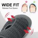 LeIsfIt Womens Wide Diabetic Shoes Adjustable Barefoot Walking Shoes Breathable Zero Drop Sneakers for Wide Width Arthritis Edema Feet (Gray) size 6.5