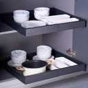 Zodiacsigns Pull Out Cabinet Organizer, Expandable Slide Out Drawers Kitchen Cabinets Heavy Duty Cabinet Organizer Pull Out Drawer, Self-Adhesive Under Sink Organizer Drawer (black, 16.5 inches deep)