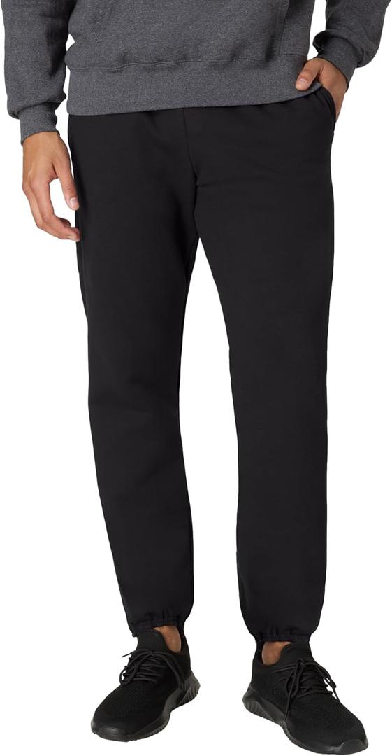 Hanes Men's Sweatpants, Ultimate Cotton Fleece Sweatpants, Joggers with Pockets for Men (Large, Black)