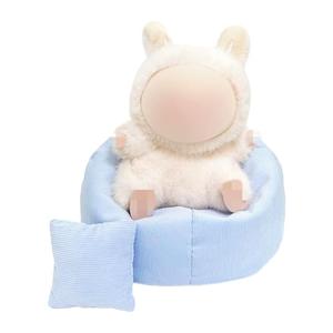 Handmade Bean Bag Chair for Doll Seat, Sofa Table Dispaly Accessories for 15-17cm Dolls (Light Blue)