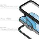 Waterproof Case for iPhone 12 Mini(5.4-inch), IP68 Full Body Seal Slim Shockproof Dustproof Snowproof Underwater TPU PC Hybrid Outdoor Transparent Cover Compatible with Magsafe Wireless Charging