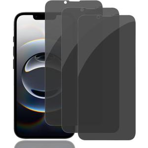 PEHAEL 3Pack for iPhone 16e/14/13/13 Pro Privacy Screen Protector Full Coverage Anti-Spy Tempered Glass Film 9H Hardness Upgrade Edge Protection Easy Installation Bubble Free [6.1 inch]