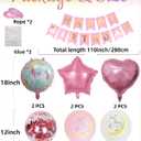 Unicorn Birthday Party Decorations for Girls,6th Birthday Party Balloon Set with Happy Birthday Banner,Foil Balloons Large Unicorn Balloons and Heart and Star Baby Shower Party Supplie (Number 6)