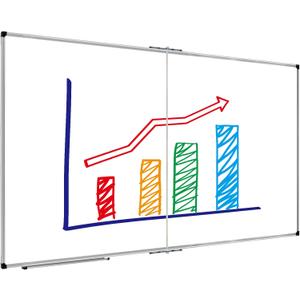 XBoard Magnetic Whiteboard 72 x 48 Inch | Giant Foldable Dry Erase White Board for Wall with Marker Tray 6' x 4' | Extra Large Aluminum Frame Folding Message Presentation Board