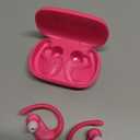 MOZOTER Wireless Earbuds Bluetooth 5.3 Headphones Sport,Over Ear Buds with Deep Bass Sound,60Hrs Playtime Earphones Redesigned Comfort Fit with Earhooks for Running,Meeting,Workout-Pink