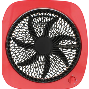 COOL WORKS Comfort Zone 10-Inch Table Fan with 3 Speeds, 180° Adjustable Head & Tilt – Quiet Desk Fan for Home, Bedroom, or Office, Red