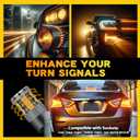 Zyvirexa 7440 LED Turn Signal Bulbs Compatible For Nissan Maxima 2002/2003 (Front/Rear) & 2009-2019 (Rear), Amber Yellow, Plug and Play, Pack Of 2
