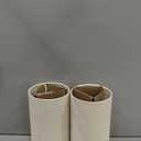 Bedside Table Lamp with Marble Base: Pull Chain Switch 3-Way Dimmable | Linen Fabric Shade & Golden Pole Small Nightstand Lamps 18.5 Inches for Bedrooms, Office, Dinning Room, Set of 2