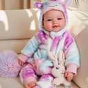 BABESIDE Baby Dolls, 17inch Large Realistic Cute Soft Body Baby Doll Real Life Baby Dolls with Accessories for 3+ Year Old Girls Gifts, Pretend Play, Collection