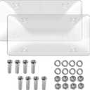 License Plates Shields 2 Pack Clear Bubble Design Plate Covers, Unbreakable Novelty Frame Covers to Protect Front, Back Fit Standard US Plate with Screws