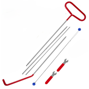 Car Long Reach Tool, 67" Multi-Function Automotive Emergency Tool, Portable Long Pin Puller Hook Kit with Adjustable Length for Vehicles, Car Repair Tool Kit Accessories (Red)