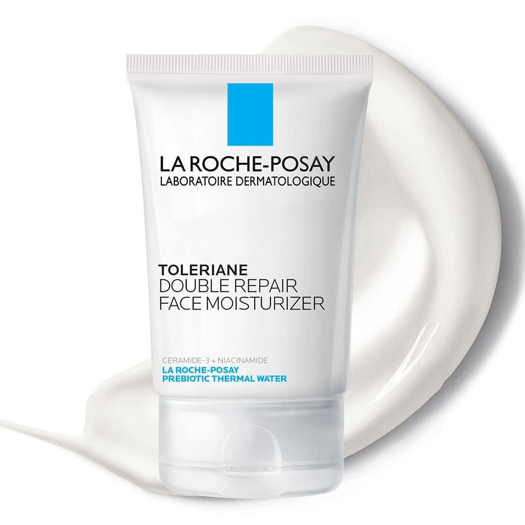 La RochePosay Toleriane Double Repair Face Moisturizer, Daily Moisturizer Face Cream with Ceramide and Niacinamide for All Skin Types, Oil Free, Fragrance Free  3.38 Fl Oz (Non SPF)