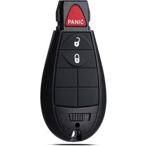 Key Fob Fobik Style Keyless Entry Fits for Jeep Cherokee 2014 2015 2016 2017 2018 2019 2020 Remote Control Key Replacement GQ4-53T (4A Chip) 68105081 3 Button 433MHz