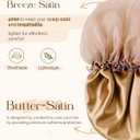 YANIBEST Breathable Butter-Satin Lined Bonnet, Silk Hair Bonnet for Sleeping Women, Night Cap for Curly Fine Straight Hair