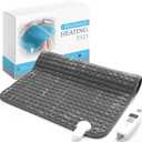 Electric Heating Pad for Back Pain Relief & Cramps - 6 Heat Settings,Auto Shut Off,Moist Heat Options,Portable Heated Pads for Neck/Shoulder Machine Washable Gift for Men Women,Grey,20"x24"