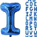 Blue Letter Balloons 40 Inch Large Alphabet Balloon Aluminum Mylar Foil Big Birthday Decor Wedding Anniversary Graduation Party Supplies Giant Letter Y Balloons In Metallic Blue