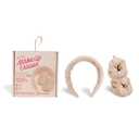 MakeUp Eraser Drip Eraser by The Original, Absorbent Headband and Wristbands Collect Water During Face Washing, 3 Piece Spa Set, One Size Fits Most (Sweet Cream)