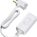 DEWENWILS Plug in Dimmer Switch for Lamp, Table Lamp Dimmer for Dimmable LED/CFL Lights and Incandescent Bulbs, Full Range Slide Control, 5 ft Extension Cord, White