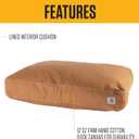 Carhartt Durable Canvas Pet Bed, Water Resistant Firm Duck Dog Bed, Deep Wine, Medium