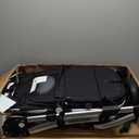 Baby Stroller, 2-in-1 Reversible Toddler Seat with Bassinet Mode, Foldable Infant Stroller with Canopy, One Button Brake, Adjustable Handle, Newborn Pushchair(Black)