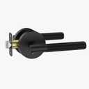 Asidrama 1 Pack Privacy Door Handles, Door Lever with Door Knobs Indoor for Bedroom or Bathroom, Heavy Duty Black Door Handles Interior with Locks for Left Right Sided Doors