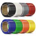 PLA Filament Refill 1.75mm for 3D Printer 8x250g Color Sampler for Reusable Spools, Try More Colors: Black, White, Ash Gray, Red, Yellow, Dark Blue, Green, Orange