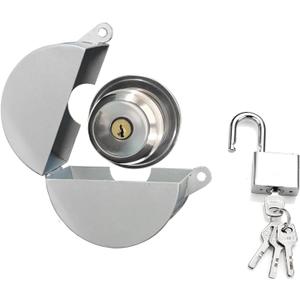 Door Handle Lock Cover with Padlock and Keys Door Knob Lock Out Device Prevents Turning of Door Knob and Access to Keyhole Disable The Doorknob/Faucet/Valve Door Handle Lock Cover with Padlock and Keys Door Knob Lock Out Device Prevents Turning of Door Knob and Access to Keyhole Disable The Doorknob/Faucet/Valve