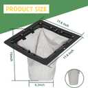 2 Pack Catch Basin Drain Filter, Square Catch Basin Drain Filter for 12 Inch Clog-Free Drainage and Infiltration Systems, Removable Filter, for Garden, Lawns, Landscaping and Patios