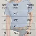 Women's Waffle Knit Tops Going Out Short Sleeve T Shirts Trendy Summer Tunic Casual Hollow Out Crochet Blouses (Blue, M)