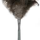 Ostrich Feather Duster, Big and Soft and Fluffy Microfiber Duster, 22 inch (Gray)