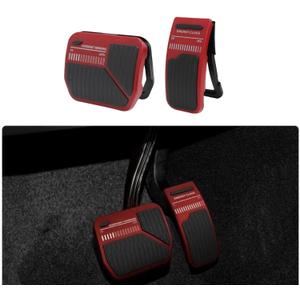 Tinlucys Performance Pedal Pads Cover Designed for Model 3/Y 2 PCS Foot Pedal Pad Easy Snap-On Installation,Model 3/Y Interior Accessories 2016-2024 Sporty Red