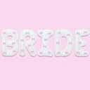 BRIDE Letter Balloons + Pink Bow, 40 Inch XL White Bride Mylar Balloons For Coquette Bachelorette Bridal Shower Decorations, Beach Bach, Girls Gone Mild Bachelorette, Bride To Be Party Supplies
