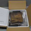 IBUYKE 3 Tier Cupcake Stand,Set of 2,Cupcake Tower,Square Serving Dessert Display Stand,Cupcake Tray Stand,Dessert Tree Tower for Christmas Birthday,Home Party, Wedding,Rustic Brown UTLJ014H-2