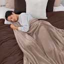 Northwest Ashford Home Cozy Warmwell Blanket Moonlight Taupe Throw Size 50 x 60 inches