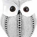 Owl Decor Statue Sculpture for Home, Office, Bookshelf,TV Stand Decoration Resin Animal Sculpture Minimalist Style Crafts Gift for Friend or Family, Animal Lovers (White)