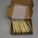 Satin Brass Door Hinges - 12 Pack Gold Door Hinges 3.5 Inch Rounded Interior Door Hinge with 5/8" Radius - 3 1/2 Inches Flat Iron Brass Hinges for Residential Standard Doors